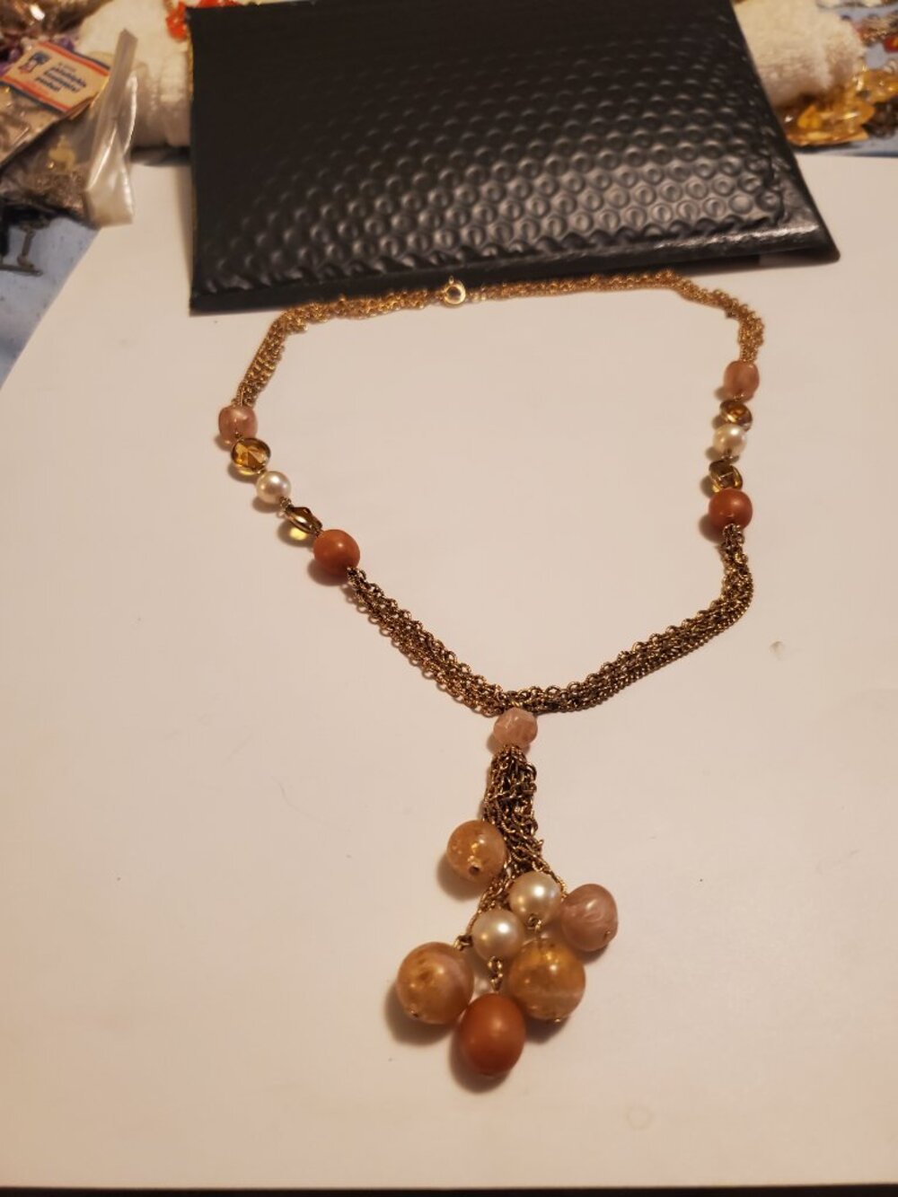 1 -3Gold Chians Linked Necklace, item # # A-1810.  wt 42 grams. - Picture 13 of 13